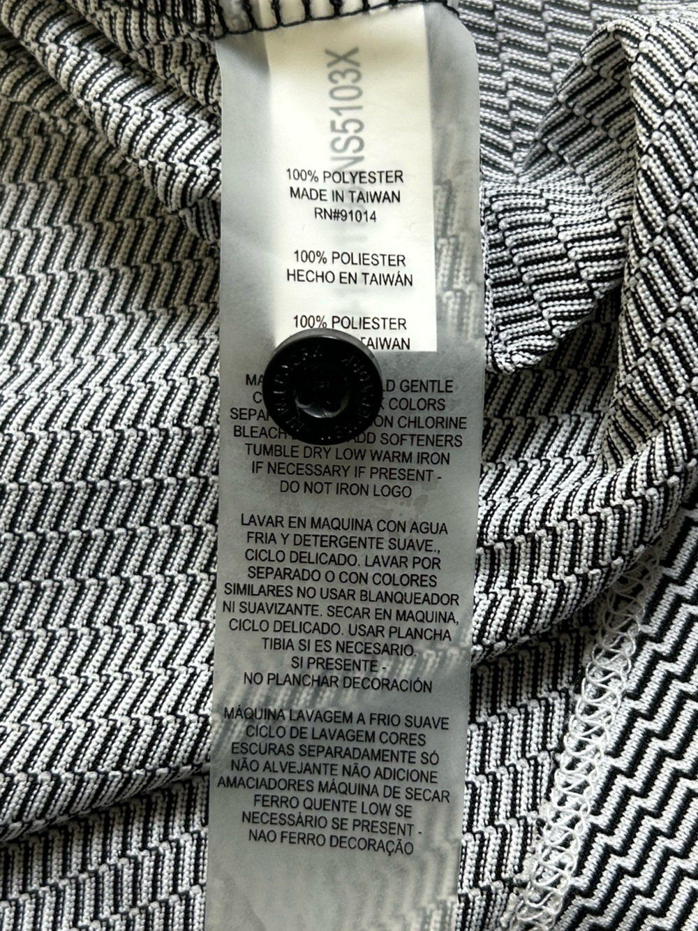 EPNY GOLF NEW Sleeveless Geometric Jacquard Polo Black White XL NWT Performance - Picture 9 of 11